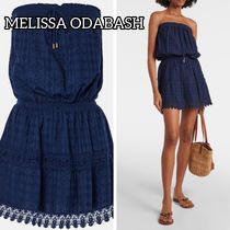 ☆関税込【MELISSA ODABASH】Iris embroidered cotton minidress