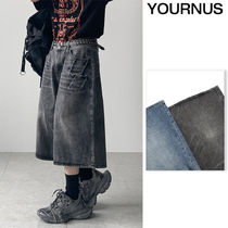 【YOURNUS】Elec Wide Bermuda Denim