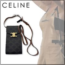 国内買付、すぐ届く【CELINE】トリオンフ モバイルポーチ