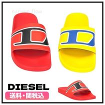 ★DIESEL★　サンダル ロゴ lightgray yellow green