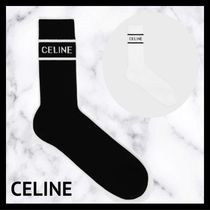 すぐ届く【CELINE】ストライプ ソックス コットン