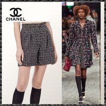 送料込【CHANEL】24AW ショートパンツ ウール＆コットンツイード