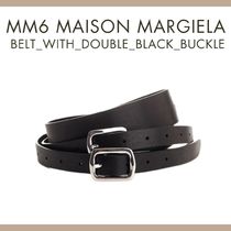 関税負担なし★MM6 Maison Margiela ダブルブラック　ベルト