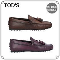 TOD'S トッズ メンズ レザー ドライビングシューズ ロゴ 関税込