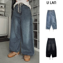 【U LAN】Rocky Big Wide Strap Balloon Denim