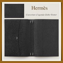 【HERMES】上質ブラックレザー☆genda Globe-Trotter 手帳カバー