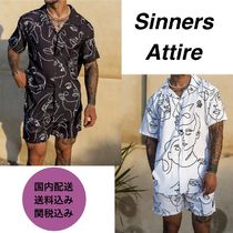 関送込★SINNERS ATTIRE★ RESORT SHIRT スイム 水着 上下セット