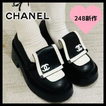 【厚底フォルムが可愛♪】CHANEL ローファー シューズ CCマーク