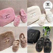【CHANEL】スリッパ　もこもこ　スリッポン