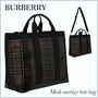 Burberry トートバッグ ◆BURBERRY(バーバリー)メッシュ オーバーレイ トートバッグ(2)