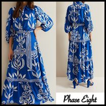 【Phase Eight】Coralie フローラル シャツ ミダクシ ドレス 花