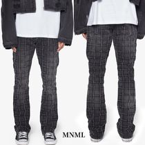 関税送料込【MNML】B665 PLEATED SQUARE フレアデニム