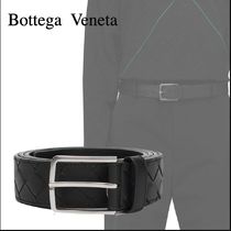 【Bottega Veneta】イントレチャートカーフレザーベルトブラック