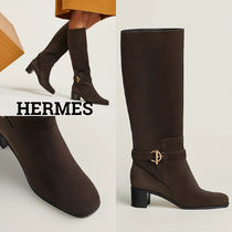 新作*HERMES*カーフスキン ジャスティン 50 ブーツ ブラウン