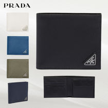 【PRADA】コインポケット付 サフィアーノトライアングル財布