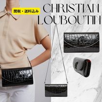 素敵 ★ ルブタン Loubi 54 black calf ali wallet on chain bag