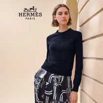 【オシャレ★素敵】HERMES 「Hリフト」柄長袖セーター