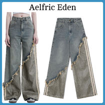 【Aelfric Eden】ヴィンテージ ダメージ加工レザー ジーンズ