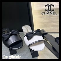 《上品で可愛いリボン♡》CHANEL フラットサンダル