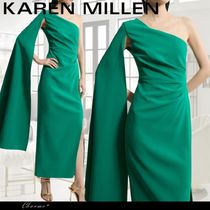 KAREN MILLEN マキシドレス ワンピース 無地  ワンショルダー