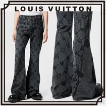 【すぐ届く】LOUIS VUITTON モノグラムデニムフレアパンツ 直営