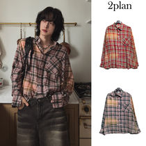 【2plan】Raf Washed Over Check Shirt