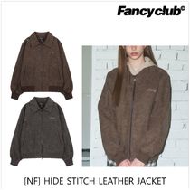 [NASTY FANCY CLUB]HIDE STITCH LEATHER ジャケット★24SS韓国★