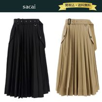 【関税・送料込】sacai AW24 ベルト付き ロングプリーツスカート