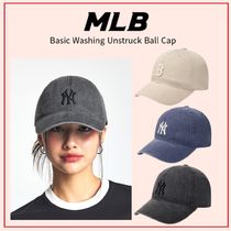 【MLB KOREA】Basic Washing Unstruck Ball Cap■追跡送料込