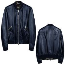 DIOR☆ラムスキン カモフラ ブルゾン ジャケット NAVY 54 MENS