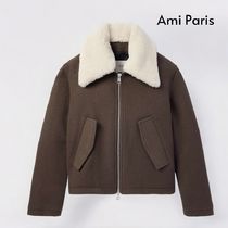 【AMI PARIS】シアリングトリムウールジャケット