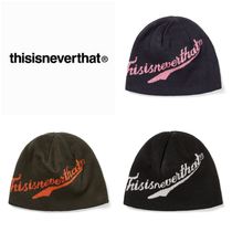 さらに100円引き◆thisisneverthat◆Script Logo No Cuff Beanie