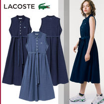 【国内即発】LACOSTE『インディゴノースリーブポロドレス』