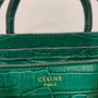 CELINE ショルダーバッグ・ポシェット 希少旧ロゴ■CELINE NANO Luggage ハンドバッグ グレー(8)