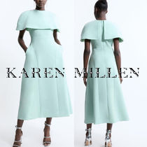 【KAREN MILLEN】プチケープスリーブフルスカートドレス 関税込