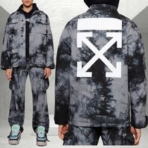 Off-White アロータイダイ オーバーシャツ グレー オフホワイト