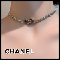 【24B◆2連チェーンがエレガント♪】CHANEL チョーカー CCロゴ