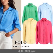 POLO RALPH LAUREN ロゴ リネンシャツ　ポロラル 送料関税込み