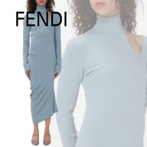 【FENDI】カットアウト ワンピース ブルー