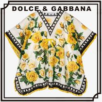 DOLCE & GABBANA イエローローズプリントカフタン 親子コーデ