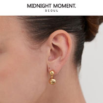 韓国発【MIDNIGHT MOMENT】button ball earring ピアス