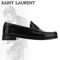 SAINT LAURENT*お目が高い*ロゴプレート ロートップ ローファー