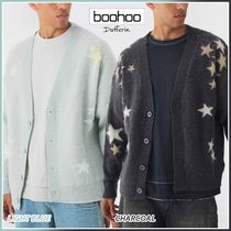 boohoo BOXY STAR BRUSHED ニット カーディガン 2色