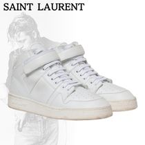 SAINT LAURENT*贅沢なひとときを演出*ロゴ入りレザースニーカー