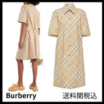 送料関税込★Burberry★バーバリーチェックコットンシャツドレス