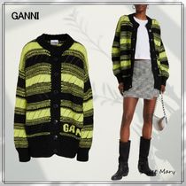 GANNI☆透かし編みニット バイカラー カーディガン♪送料込