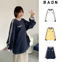 【BAON】[unisex] Dez Sporty Track Color Over Long Sleeve Tee