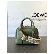 LOEWE◆AMAZONA アマソナ16 スクエアバッグ アボカドグリーン