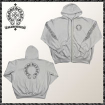 希少【CHROME HEARTS】ホースシュー フローラル Zip Up パーカー