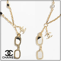 メガネが光る【CHANEL】ロングネックレス